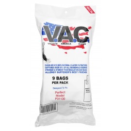 Paper Bags for Perfect Vacuum Cleaner, P31130 Model, Pack of 9 bags - 5 Layer Filtration