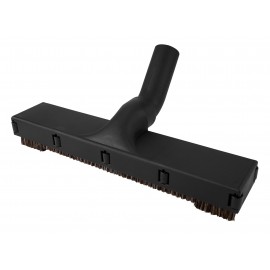 Floor Brush with Protection Wheels on the Sides - 12" (30.5 cm) Cleaning Path - 1¼" (31.75 mm) dia - Fits All - Black