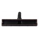 Floor Brush with Protection Wheels on the Sides - 12" (30.5 cm) Cleaning Path - 1¼" (31.75 mm) dia - Fits All - Black