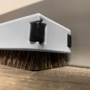 Brosse à plancher avec roues de protection sur les côtés - largeur de nettoyage de 30,5 cm (12") - 31,75 mm (1¼") dia - universel - gris