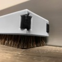 Floor Brush with Protection Wheels on the Sides - 12" (30.5 cm) Cleaning Path - 1¼" (31.75 mm) dia - Fits All - Grey