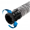 Central Vacuum Hose - 30' (9 m) for Retractable Hose System - With Grey Hose Cover - Plastiflex VX400114032VRET4