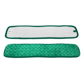 Tampon en microfibres pour nettoyage à sec - longueur de 60,96 cm (24") - bordure double - vert