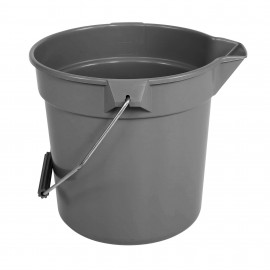 Plastic Bucket with Handle - 2.4 gal (11 L) - Grey