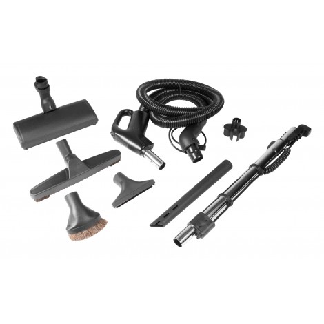 ELECTRIC CENTRAL VACUUM KIT WITH HOSE AND ACCESSORIES