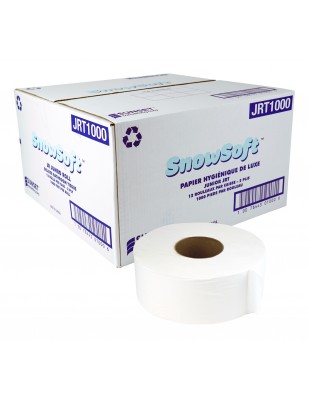 Deluxe Bathroom Tissue virgin SUNSET Snow Soft - 2-ply - 1000' per ...