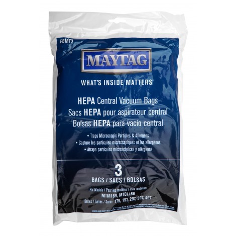 HEPA Microfilter Bags for Maytag® Central Vacuum - 3-Pack - Maytag FBMT3