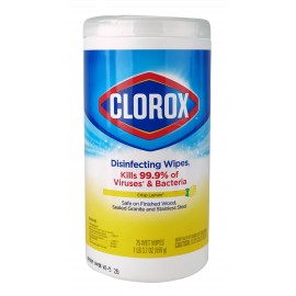 Disinfecting Wipes - Clorox - Lemon Fresh - 75 Wipes per Dispenser - Products for use against coronavirus (COVID-19)