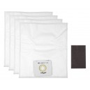 Microfilter Hepa Canister Vacuum Bags - Johnny Vac XV-10 and XV-10 Plus - Pack of 4 Bags + 1 Filter