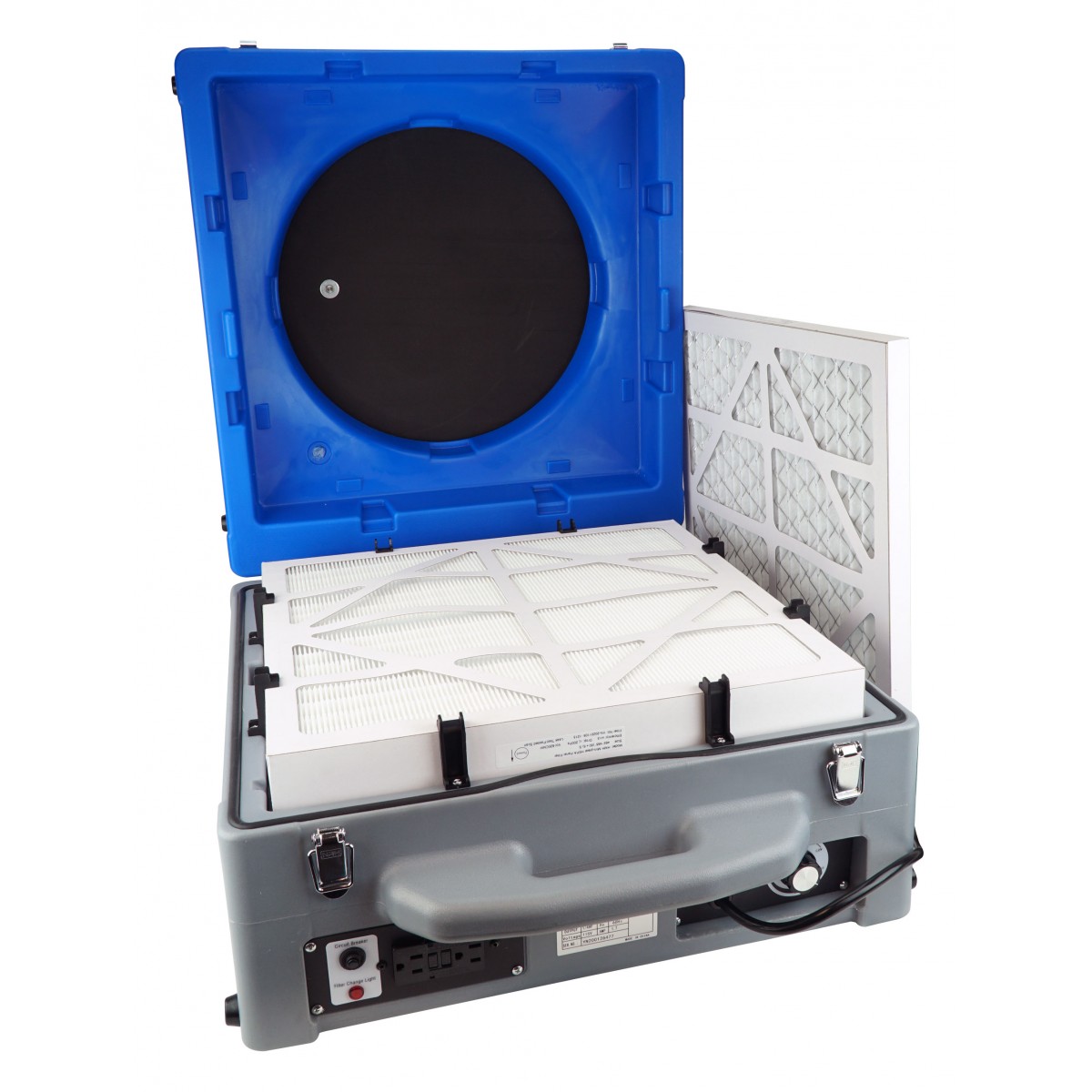 Purificateur d'air industriel - portable - filtration à deux niveaux - 115  volts - 2 A - HEPA - jusqu'à