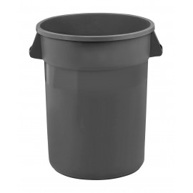 Round Garbage Can - Capacity of 32 Gallons (121 liters) - Grey