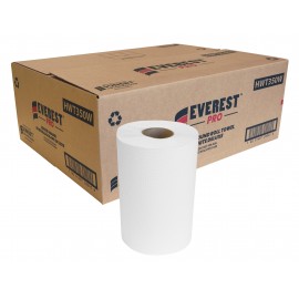 Hardwound Roll Towel Deluxe - 7,8" (20 cm) Width - 350 Sheets - 12 Rolls per Box - White - SUNSET Everest Pro
