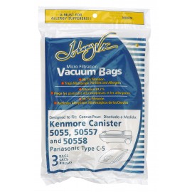 Microfilter Bag for Kenmore Models 5055, 50557, 50558 and Panasonic C-5 Vacuum - Pack of 3 Bags - Envirocare 137