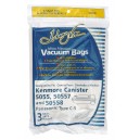 Sac microfiltre pour aspirateur Kenmore modèles 5055, 50557, 50558 et Panasonic C-5 - paquet de 3 sacs - Envirocare 137