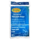 Microfilter Bag for Samsung Canister Vacuum Models 3500, 5900 and 6300 - Pack of 5 Bags - Envirocare 212