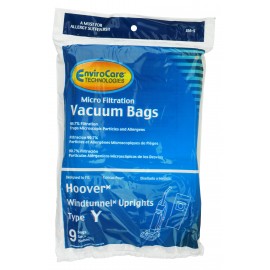 Microfilter Bag for Hoover Windtunnel Vacuum Type Y - Pack of 9 Bags - Envirocare 856-9