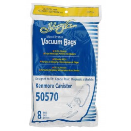 Microfilter Bag for Kenmore 50570 Type I Canister Vacuum - Pack of 8 Bags - Envirocare 202