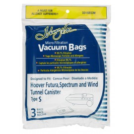 Microfilter Bag for Hoover Type S Vacuum - Pack of 3 Bags - Envirocare 109