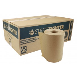 Hand Paper Towel - 8" (20 cm) Wide - 350' (106 m) Roll - Box of 12 Rolls - Brown