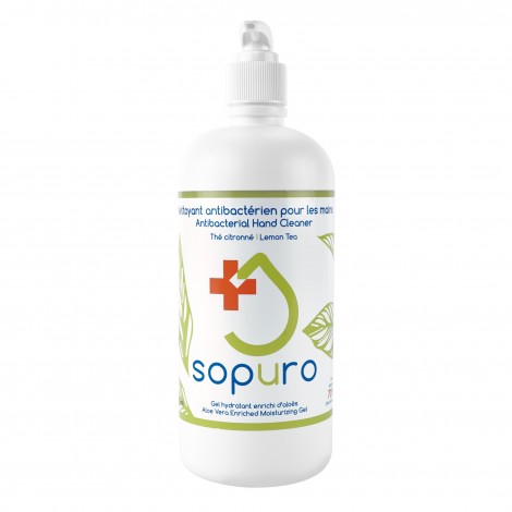 Sopuro Antibacterial Hand Wash - Lemon Tea Fragrance - Moisturizing Gel with Aloe - 500 ml