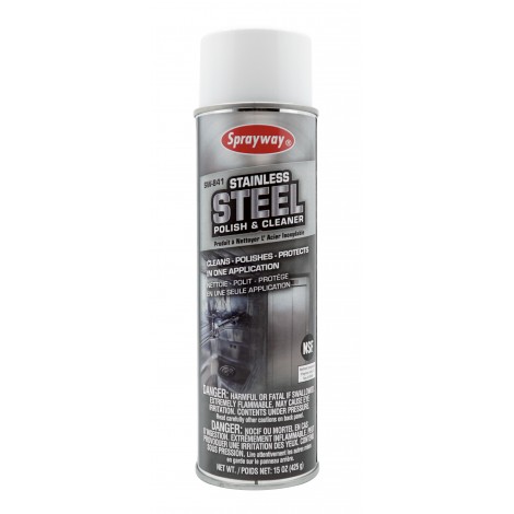 Nettoyant et poli pour acier inoxydable - 15 oz (425 g) - Sprayway 841W