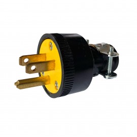 MALE PLUG - 3 WIRES - YELLOW