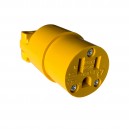 FEMALE PLUG - 3 WIRES - YELLOW