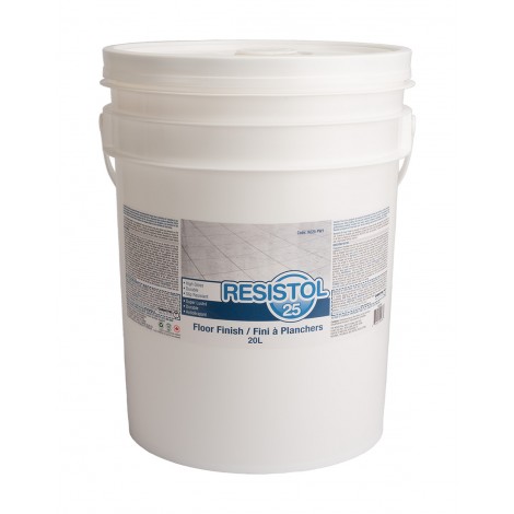 Floor Finish - High Gloss - Durable - Slip Resistant - 4.4 gal (20 L) - Resistol 25 RE25 PW1