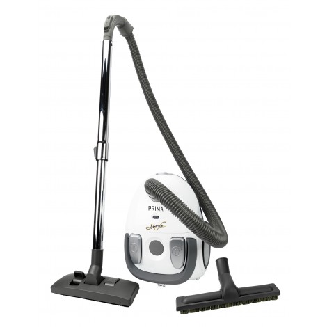 Canister Vacuum - Johnny Vac Prima - HEPA Bag - Carpet and Floor Brush - Telescopic Handle - Set of Brushes