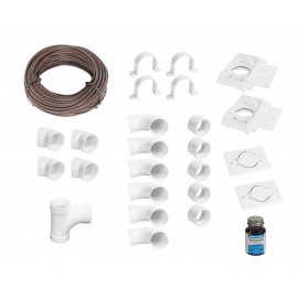 Installation Kit for Central Vacuum - 2 Inlets - with Accessories