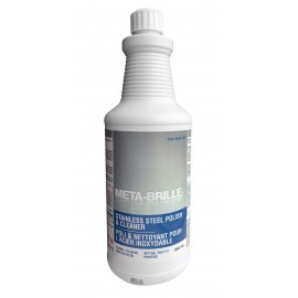 Nettoyant et polissant pour acier inoxydable - Meta Brille - 950 ml (33,4 oz) - Safeblend MEBR S12