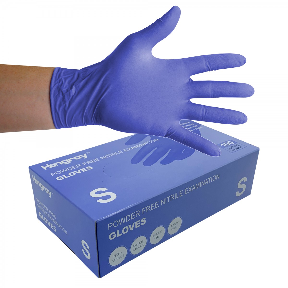 Gants nitrile jetables (boite de 100 gants)