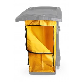 Universal Bag for Janitor Cart with Zipper - for Rubbermaid Cart - Yellow - AF08180BAGZIPPER