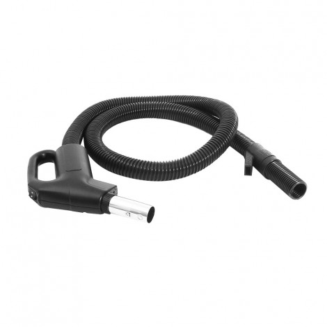 Electrical Hose for Central Vacuum - 7' (2,13 m) - 1 1/4" (32 mm) dia - Black - Anti-Crush - Gas Pump Handle - On/Off Button - Button Lock - Plastiflex 12.6 1250-407