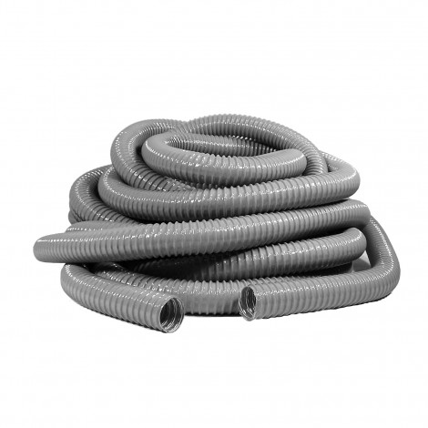 Boyau pour aspirateur central - par pied en multiple de 3 m (10')  - 38 mm (1 1/2") dia - gris - renforcé - Vacuflex