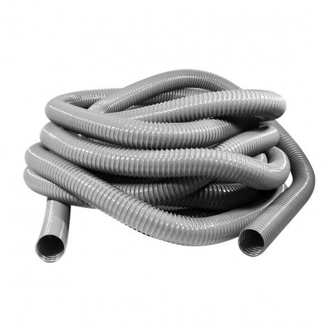 Hose for Central Vacuum - 50' (15 m) - 2" (50 mm) dia - Grey - Metal Reinforced