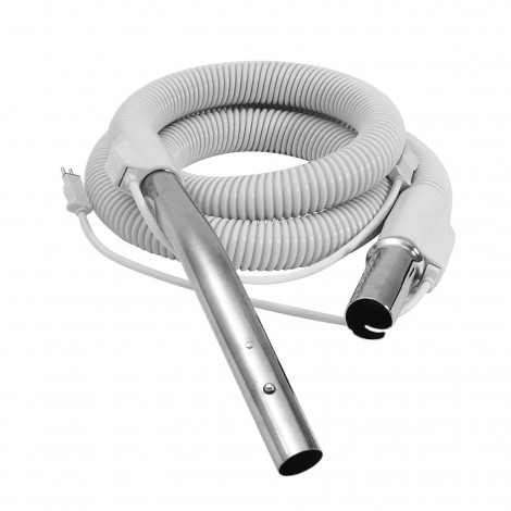 Boyau pour aspirateur central - 1,82 m (6') - 32 mm (1 1/4") dia - blanc - bouton-barrure - Compact Tristar