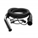 Complete Electrical Hose - 8' (2.5 m) -   1/4" (32 mm) dia - with Button Lock - JV10W - Black - Johnny Vac