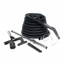 CENTRAL VACUUM 30' HOSE AND ACCESSORIES BASIC KIT USED