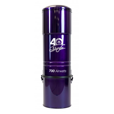 Aspirateur central édition 40e anniversaire de Johnny Vac - silencieux - 700 watts-air - capacité de 6 gal (22,7 L) - support mural - filtre et sac HEPA