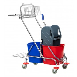 Metal Trolley with Double Buckets - 34 L