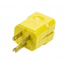Male Electrical  Plug - 3 Wires - Top Quality - Yellow - Leviton