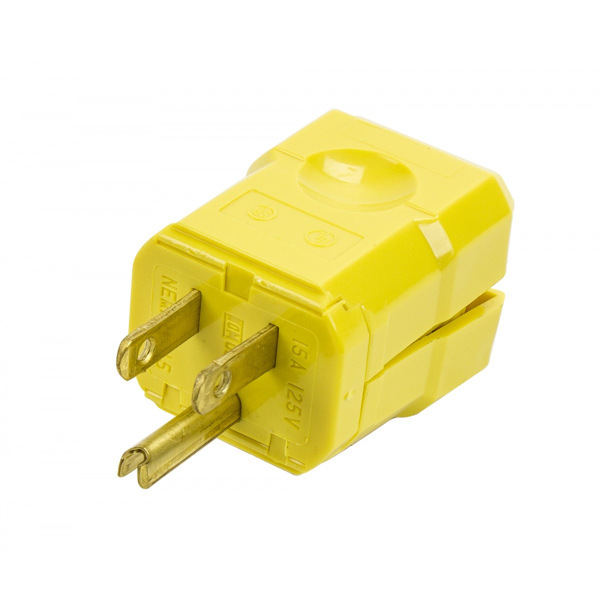 Prise électrique mâle - 3 fils - qualité supérieure - jaune - Leviton