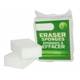 Sponge Eraser - Marks and Scruffs Eliminator - 4.75" X 2.4" (12 cm X 2.4 cm) - White - Pack of 2 -  Globe Commercial Products 4028