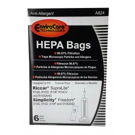 HEPA Bags - 99,97% Filtration - Designed to fit Riccar SupraLite & Simplicity Freedom