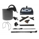 Ensemble d'accessoires pour aspirateur central - boyau électrique de 9,14m (30') - balai électrique - brosse à plancher - brosse à épousseter - brosse pour meubles - outil de coin - 2 manchons télescopiques - support à boyaux et à outils