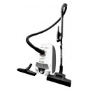 Canister Vacuum - Johnny Vac Silenzio - HEPA Filtration - HEPA Bag - Wessel-Werk Turbo Air Nozzle - Telescopic Handle - Set of Brushes