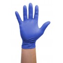 Gants jetables en nitrile - large - 3.2 mm - sans poudre - bout de doigts texturés - Transform 100 - bleu - Aurelia 9889A8 - boîte de 100