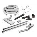 KIT CENTRAL 1 3/8'' VACUUM HOSE & ATTACHEMENT 60' GREY