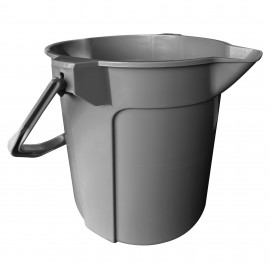 Seau en plastique avec anse - 13 L (2,85 gal) - gris